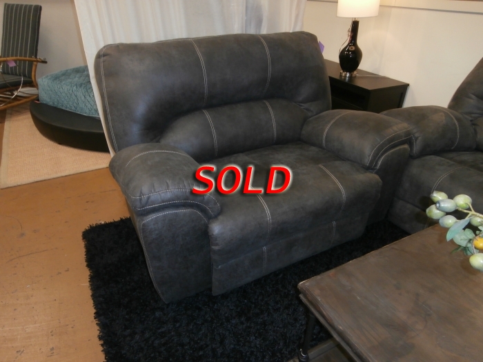 Stallion Gray Reclining Chair 1 2 At